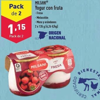 ALDI Yogur con fruta oferta