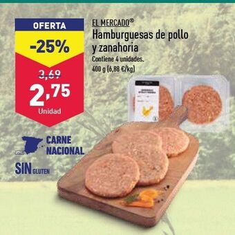 ALDI Hamburguesas de pollo y zanahoria oferta