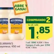 HiperDino Mayonesa hellmans oferta
