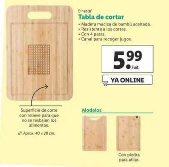 Lidl Ernesto Tabla de cortar oferta