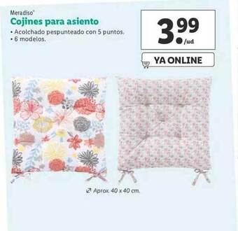 Lidl Meradiso Cojines para asiento oferta