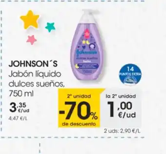 Eroski Johnson's Jabón Liquido Dulces Sueños 750ml oferta