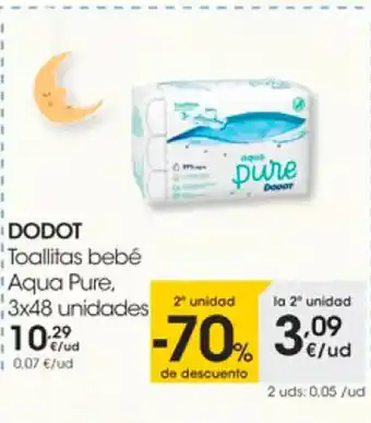 Eroski Dodot Toallitas Bebe Aqua Pure oferta