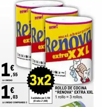 E.Leclerc Rollo de Cocina Renova Extra XXL oferta