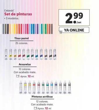 Lidl Crelando Set de pinturas oferta