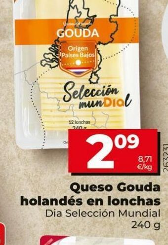 Maxi Dia Queso gouda holandés en lonchas oferta