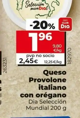 Maxi Dia Queso provolone italiano con orégano oferta