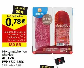 Maskom Supermercados 2a ud al 50% mixto salchichón chorizo alteza oferta