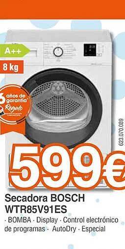 Expert Secadora bosch wtr85v91es oferta
