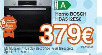 Expert Horno bosch hba512es0 oferta