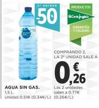Supercor Exprés 2a unidad -50% agua sin gas oferta