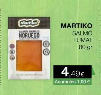 Plusfresc Martiko salmó fumat 80 gr oferta