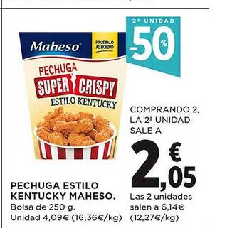 El Corte Inglés 2a unidad -50% pechuga estilo kentucky maheso oferta