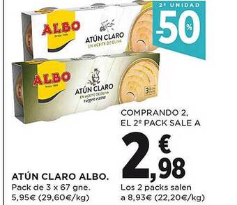 El Corte Inglés 2a unidad -50% atún claro albo oferta
