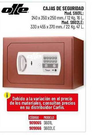 Carlin Olle cajas de seguridad oferta