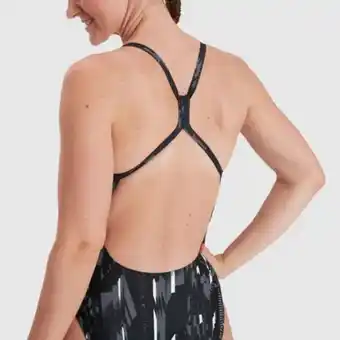 Decathlon Bañador mujer natación speedo allover negro gris oferta