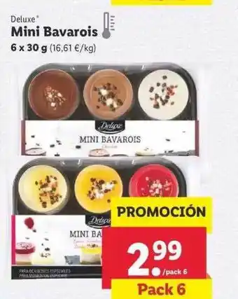 Lidl Deluxe Mini Bavarois 6 x 30g oferta