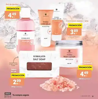 Lidl Gel de ducha 200ml, Jabón de sal 240g, Crema corporal 200ml, Crema para manos ̸ Pies 100ml oferta