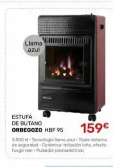 Cenor Llama azul estufa de butano orbegozo hbf 95 159€ 3.500 w-tecnologia llama azul-triple sistema de seguridad cerámica imitac oferta