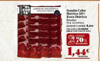 Gadis Jamón Cebo Ibérico 50% Raza Ibérica Boadas 90g oferta