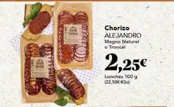 Gadis Chorizo Alejandro Magno Natural o Tropical 100g oferta