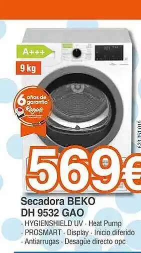 Expert Secadora beko dh 9532 gao oferta