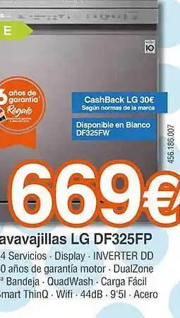 Expert Lavavajillas lg df325fp oferta