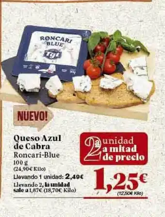 Gadis Queso Azul de Cabra Roncari-Blue 100g oferta