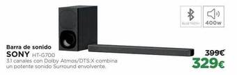 El Corte Inglés Barra de sonido sony ht-g700 oferta