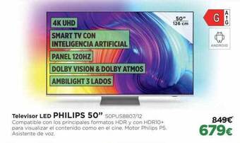 El Corte Inglés Televisor led philips 50 oferta