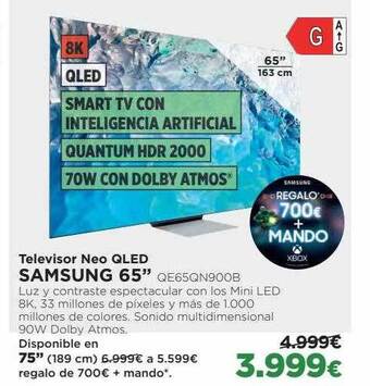 El Corte Inglés Televisor neo qled samsung 65 oferta