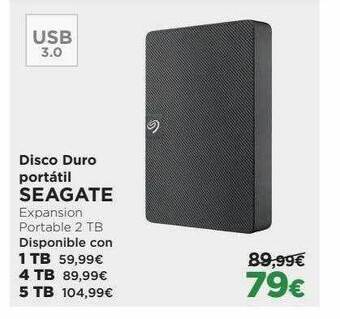 El Corte Inglés Disco duro portátil seagate oferta