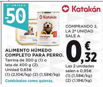 El Corte Inglés 2a unidad -50% alimento húmedo completo para perro katakán oferta