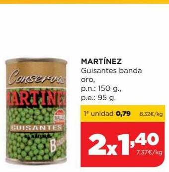 Alimerka Martínez guisantes banda oro oferta