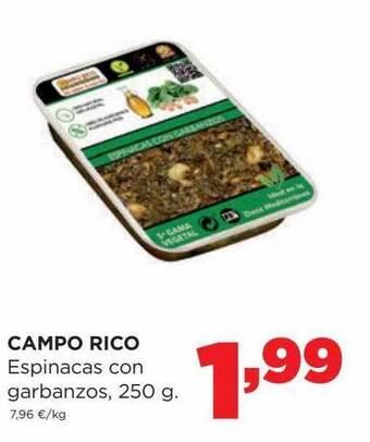 Alimerka Campo rico espinacas con garbanzos oferta