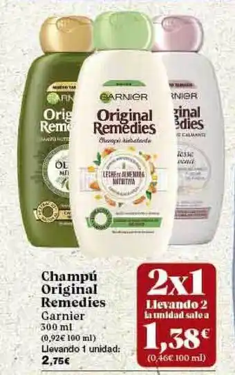 Gadis Champú Original Remedies Garnier 300ml oferta