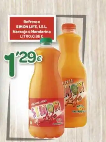 Alsara Supermercados Refresco simon life naranja o mandarina oferta