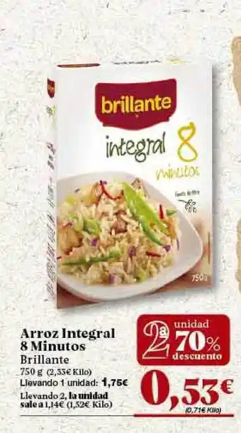 Gadis Brillante Arroz Integral 8 Minutos 750g oferta