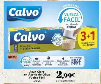 Gadis Calvo Atún Claro en Aceite de Oliva Vuelca Fácil 3 x 65g oferta