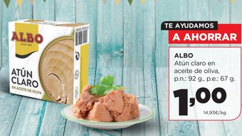 Alimerka Albo Atún Claro en Aceite de Oliva oferta