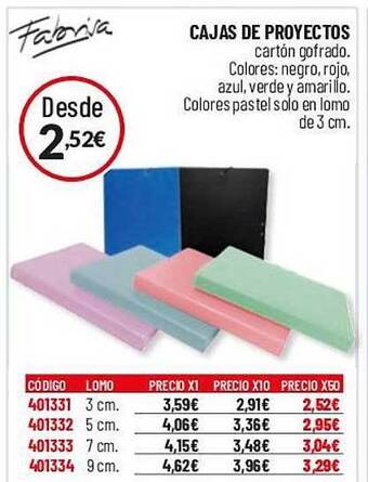 Carlin Cajas de proyectos oferta