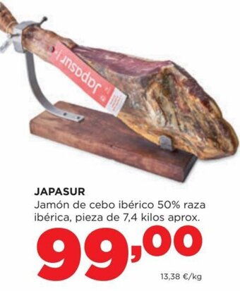 Alimerka Japasur Jamón de Cebo Ibérico 50% Raza Ibérica, Pieza de 7.4 kilos aprox. oferta