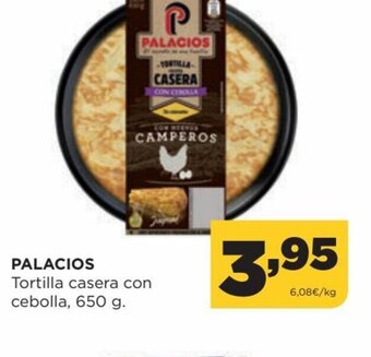 Alimerka Palacios Tortilla Casera Con Cebolla, 650 g oferta