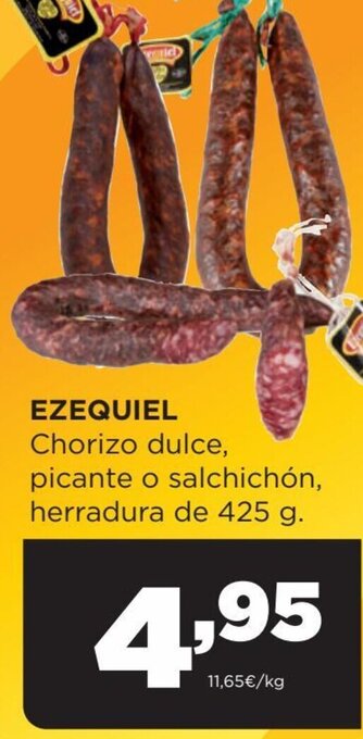 Alimerka Ezequiel Chorizo dulce, Picante o Salchichón Herradura de 425 g oferta