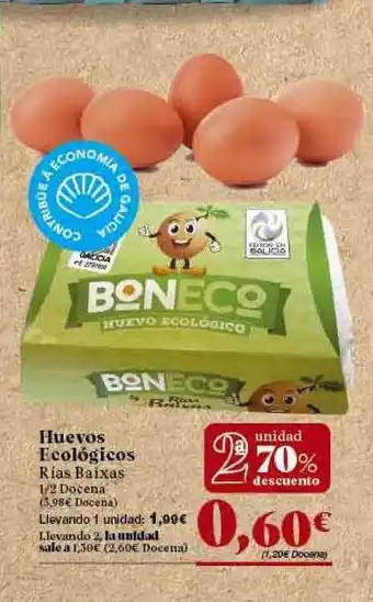 Gadis Rías Baixas Huevos Ecológicos 1/2 docena oferta