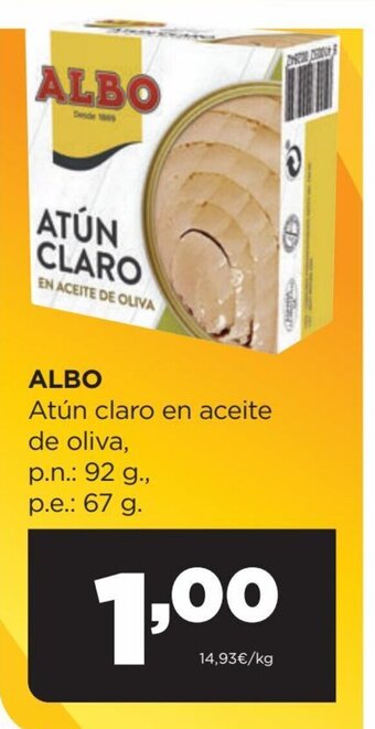 Alimerka Albo Atún Claro en Aceite de Oliva oferta