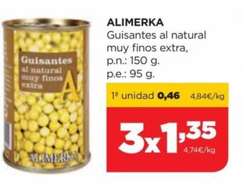 Alimerka Alimerka Guisantes al Natural Muy Finos Extra oferta