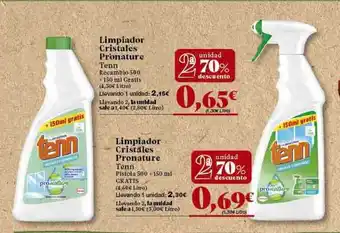 Gadis Tenn Limpiador Cristales Prònature 150ml oferta