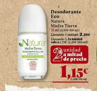 Gadis Natura Madre Tierra Desodorante Eco 75ml oferta