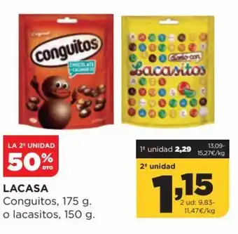 Alimerka Lacasa Conguitos, 175g. o Lacasitos, 150g oferta